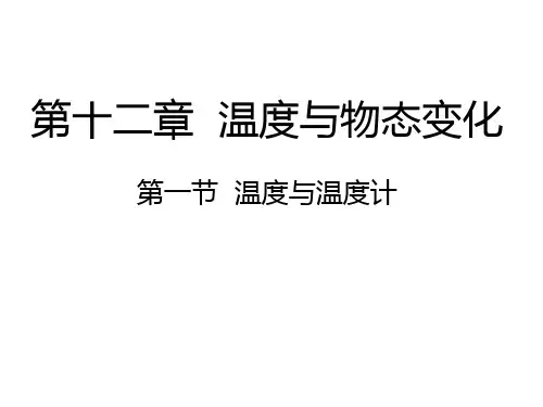 沪科版九年级物理1温度与温度计课件