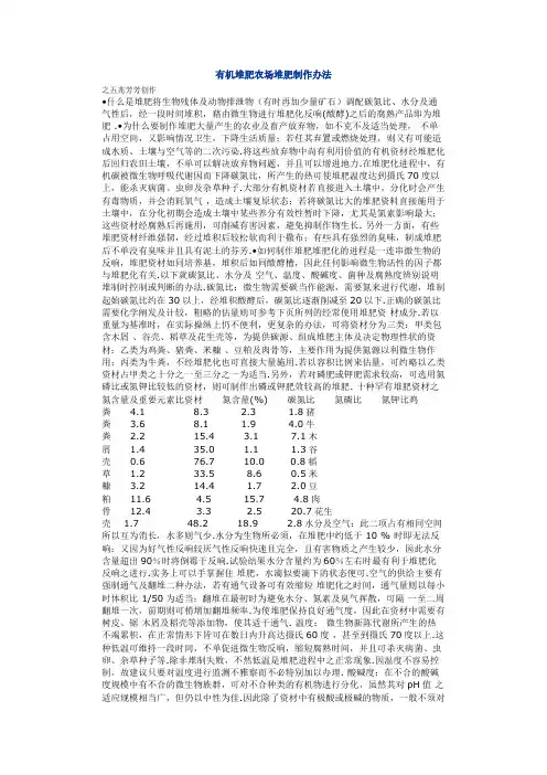 有机堆肥农场堆肥制作方法
