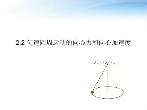 教科版高中物理必修第二册第二章第2节匀速圆周运动的向心力和向心加速度