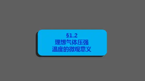 物理-理想气体压强与温度的微观意义