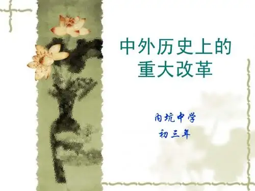 (精品)中外历史上的重大改革
