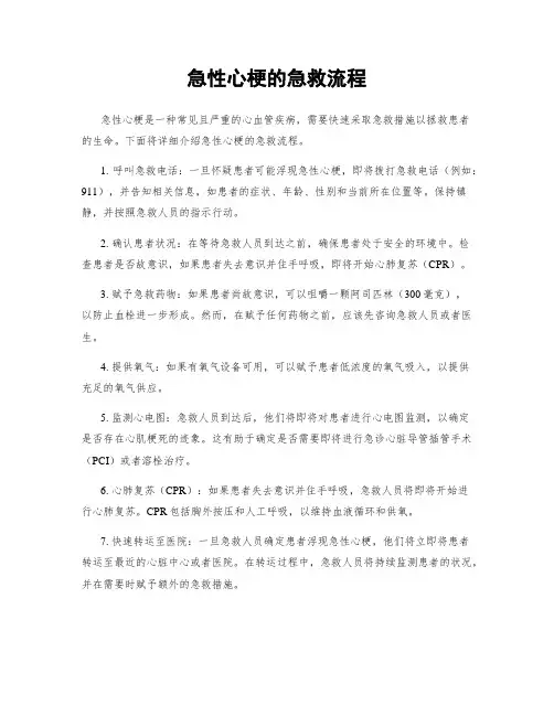 急性心梗的急救流程