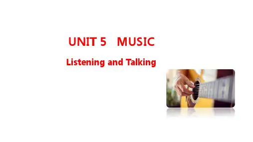 人教版高中英语必修二 UNIT 5 Listening and Talking