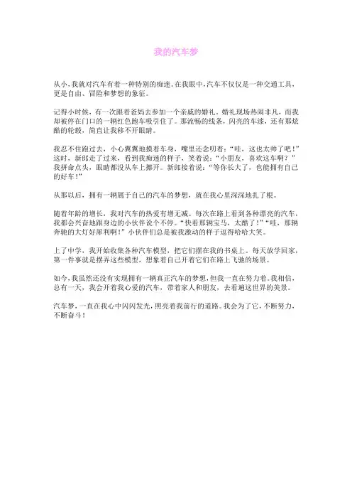 我的汽车梦