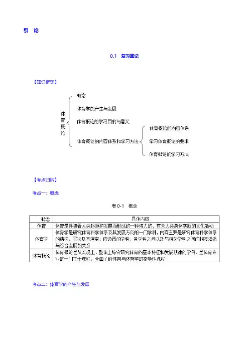 杨文轩《体育概论》(第2版)复【习笔记+名校考研真题详解】(1-9章)【圣才出品】