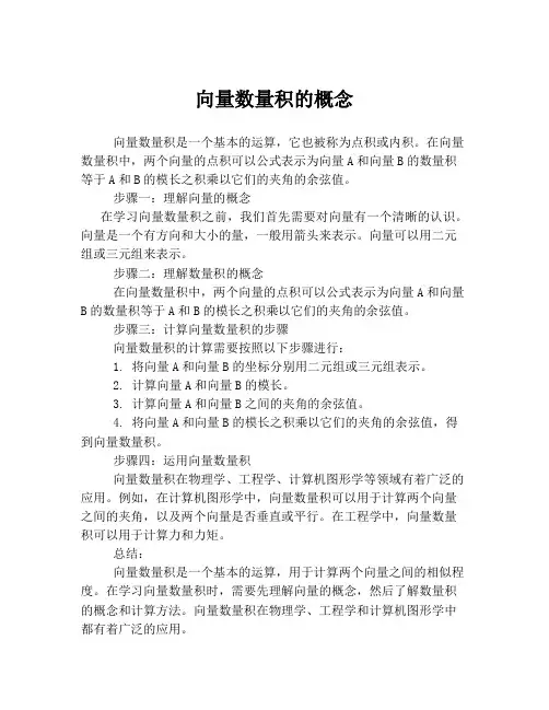 向量数量积的概念