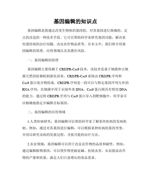 基因编辑的知识点