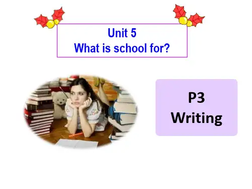 教科版 必修一 Unit 5 What is school for Writing(共13张PPT)