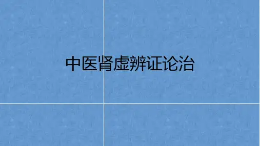 中医肾虚辨证论治