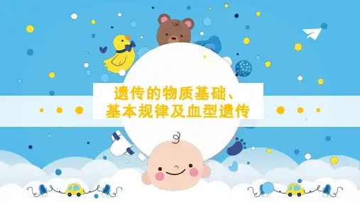 婴幼儿医学基础教学课件：任务二 遗传的物质基础、基本规律及血型遗传