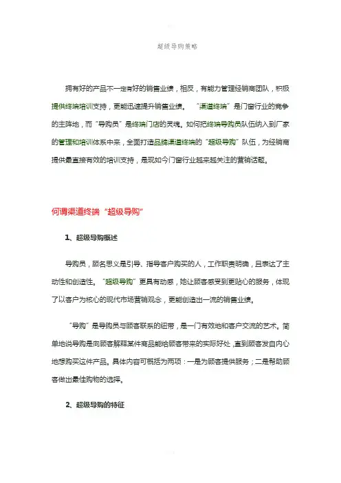 超级导购策略篇