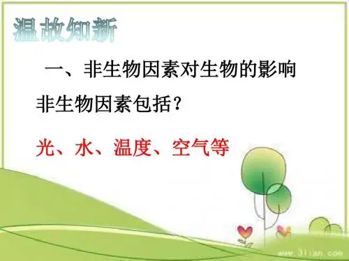 生物因素对生物的影响