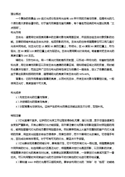 三点布光理论概述