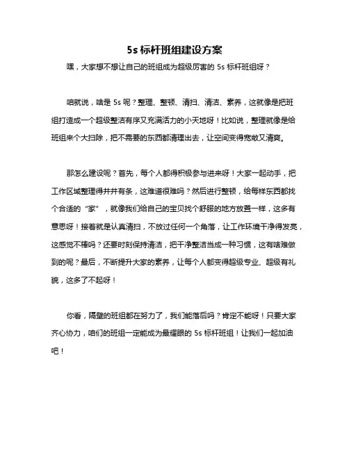 5s标杆班组建设方案
