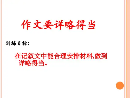作文要详略得当定稿