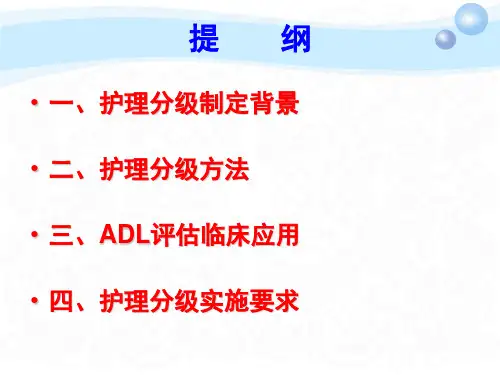 等级医院评审(分级护理)PPT课件