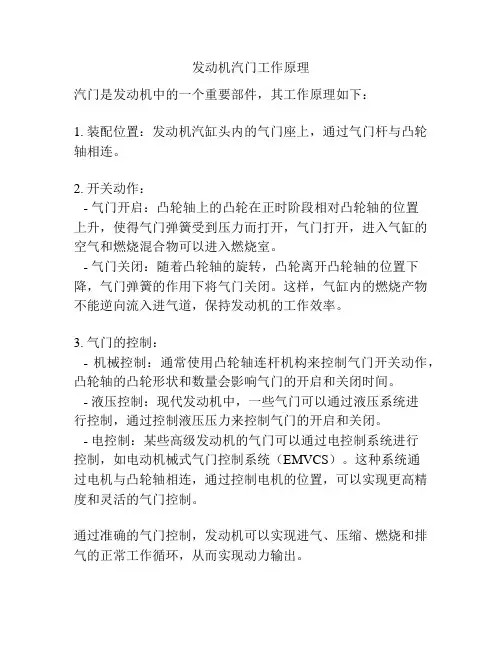 发动机汽门工作原理