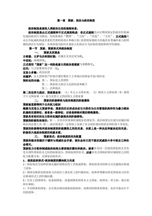 比较政治制度
