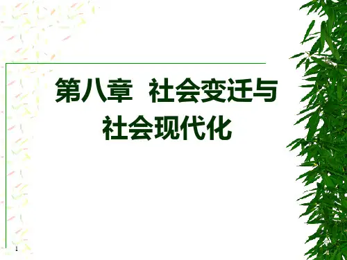 第八章社会变迁与社会现象