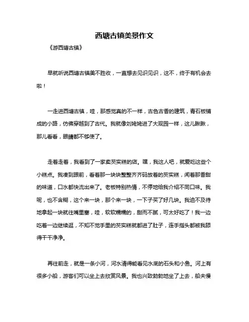 西塘古镇美景作文