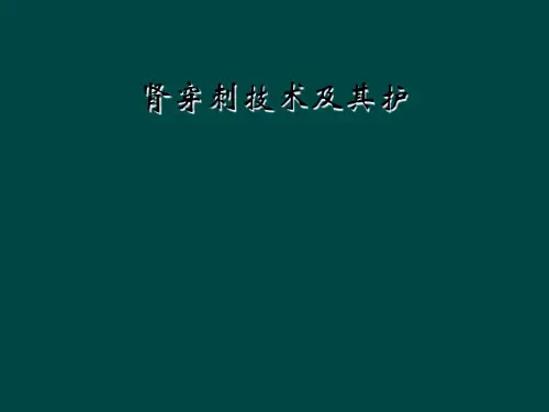 肾穿刺技术及其护