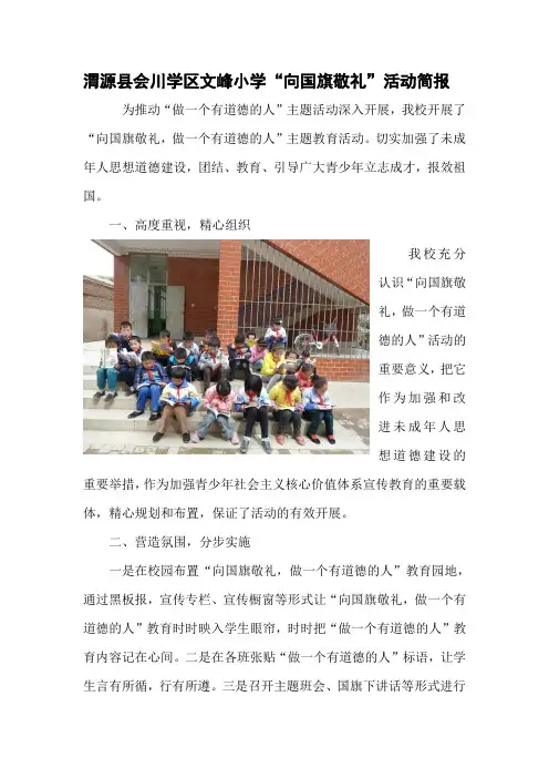 向国旗敬礼简报