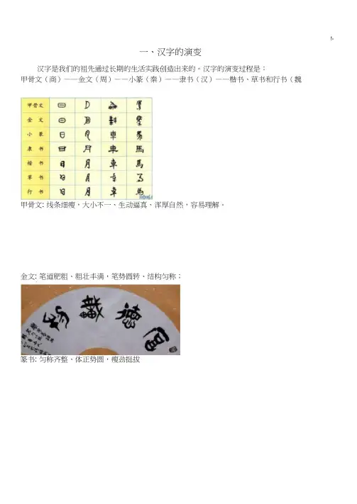 汉字演变,构成,部首(全)