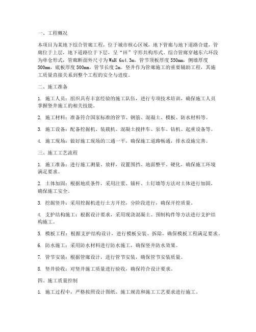 竖井专项施工方案