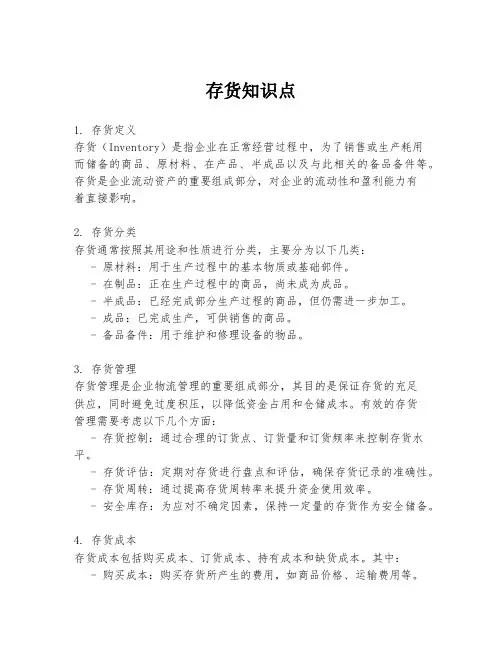 存货知识点