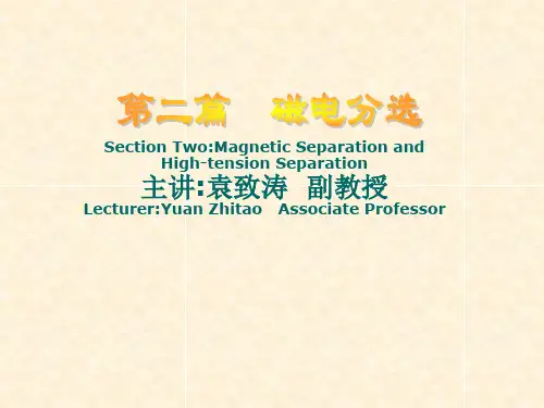 第七章磁力分选的基本原理(principle of