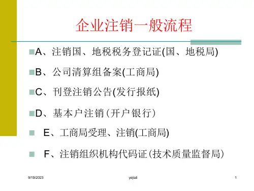 企业注销流程课件