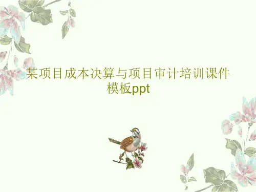 某项目成本决算与项目审计培训课件模板pptPPT文档共39页