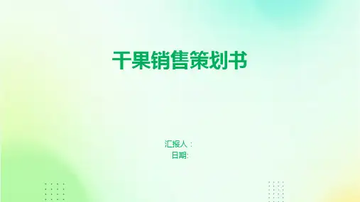 干果销售策划书