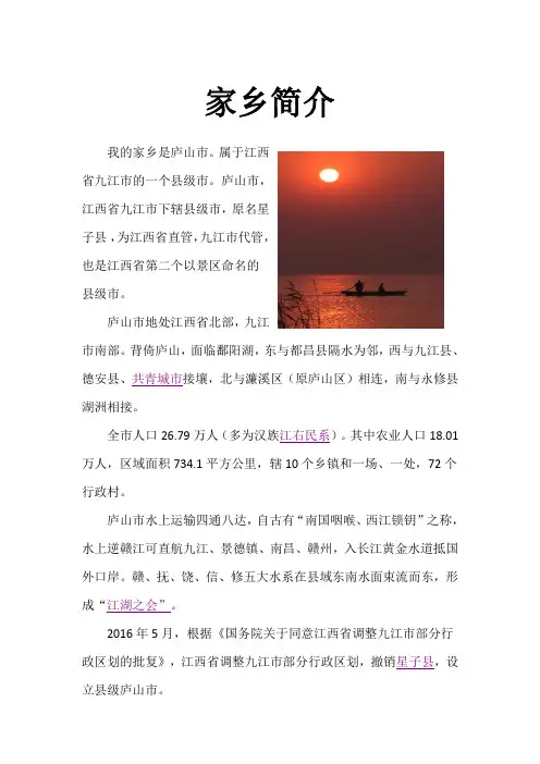 庐山市简介