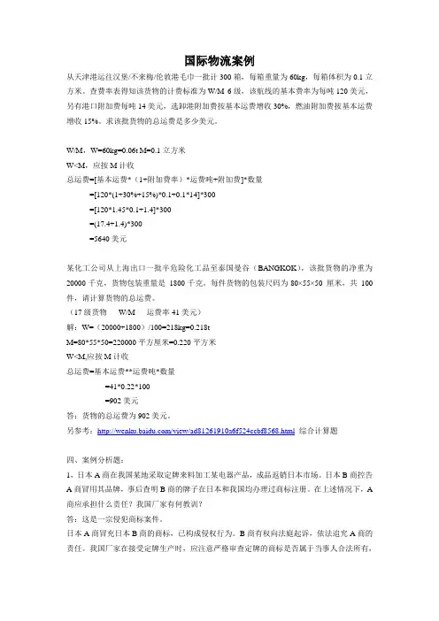 国际物流复习资料(1)