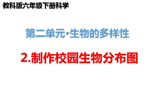 教科版生物的多样性2.制作校园生物分布图 六年级科学下册教学课件PPT