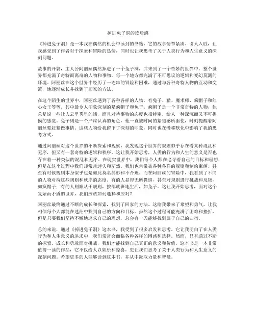 掉进兔子洞的读后感