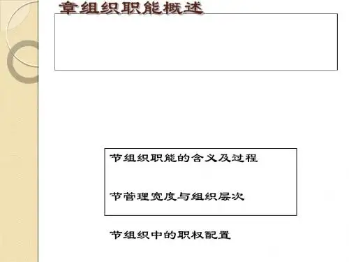 组织职能概述(PPT 49张)