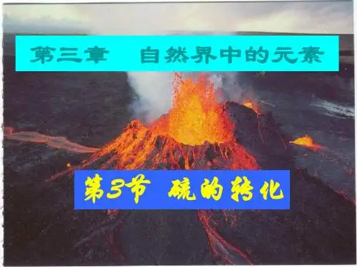 2013鲁科版必修1第3章第3节《硫的转化》