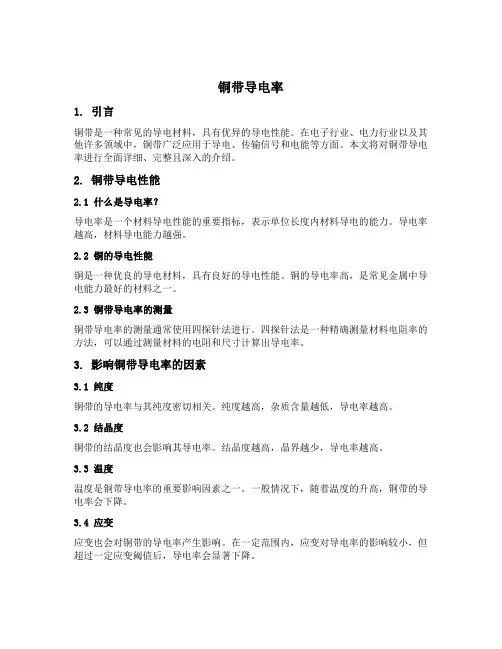 铜带导电率