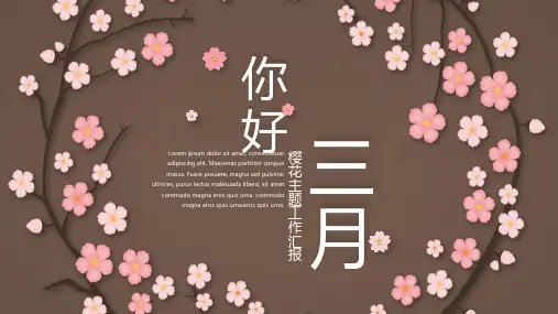 樱花主题工作汇报总结计划PPTPPT模板