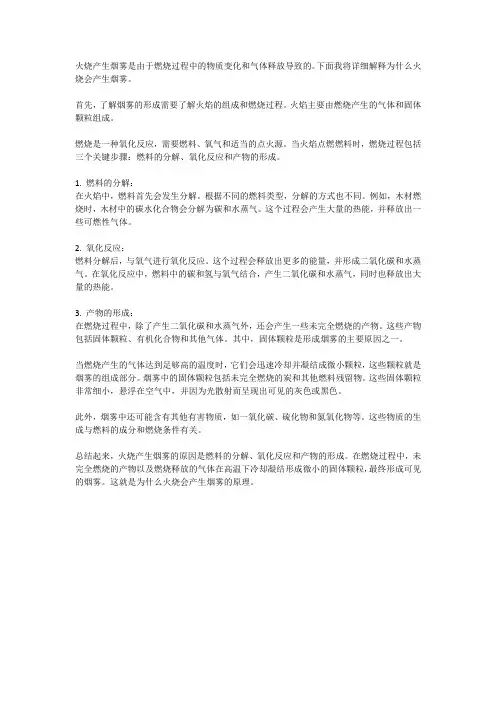 为什么火烧会产生烟雾？