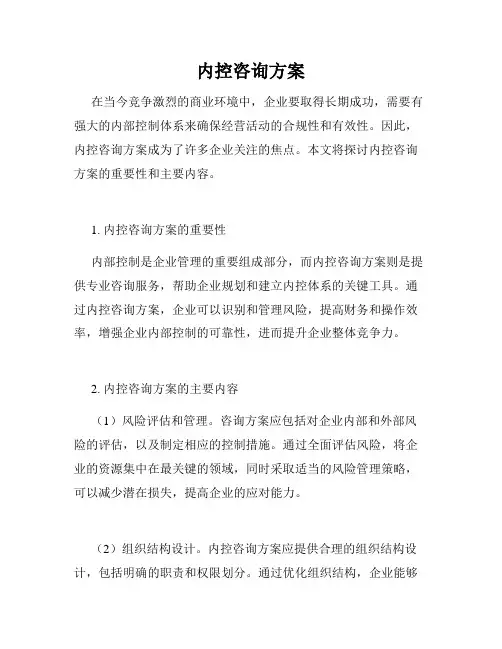 内控咨询方案
