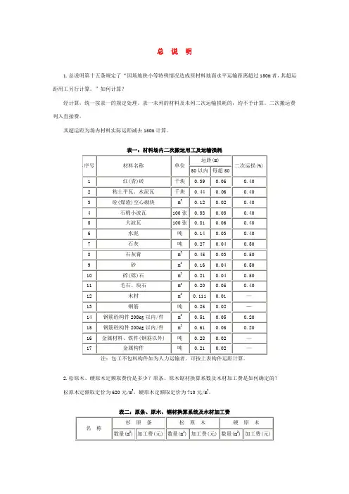 湖南定额解释