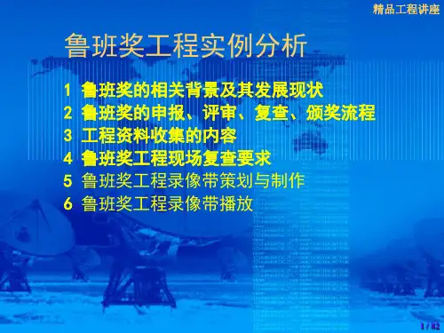 鲁班奖工程实例分析培训讲义PPT82页