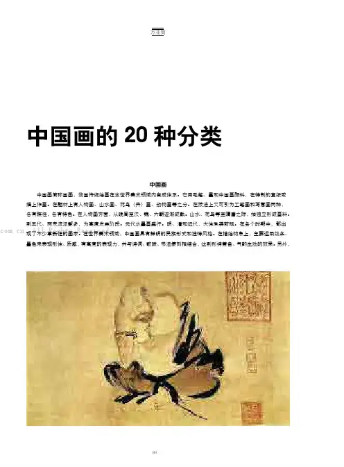 中国画的20种分类