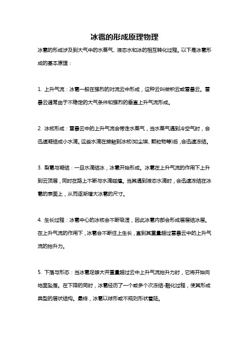 冰雹的形成原理物理
