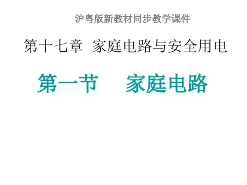 九年级物理家庭用电(2019年8月整理)