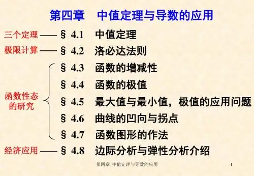 微积分第4章中值定理与导数的应用