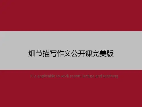 细节描写作文公开课完美版